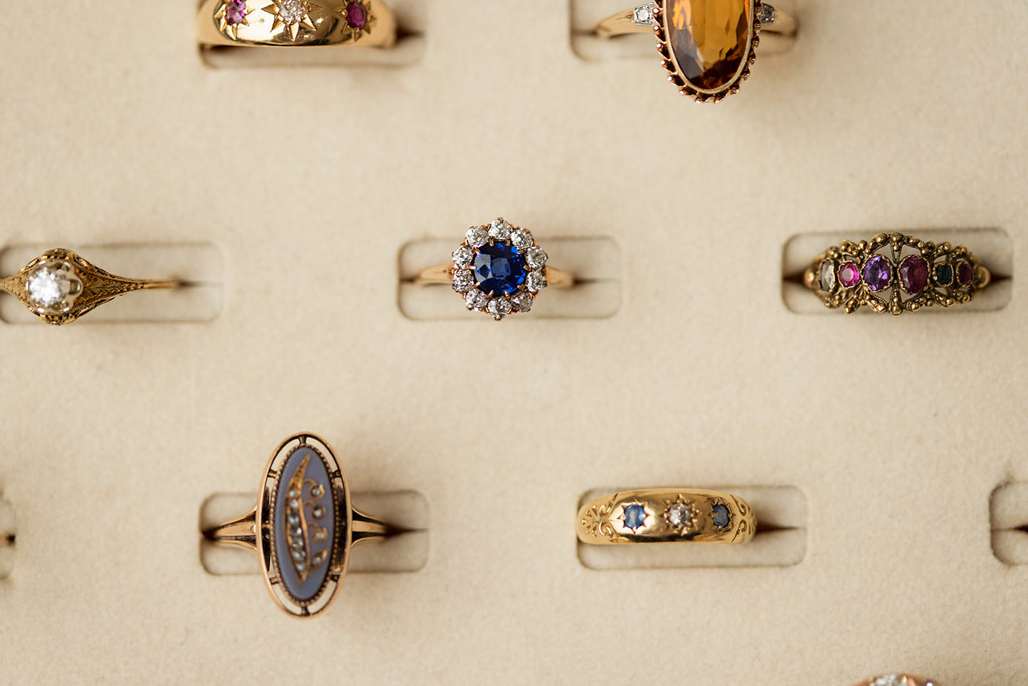 sapphire halo ring