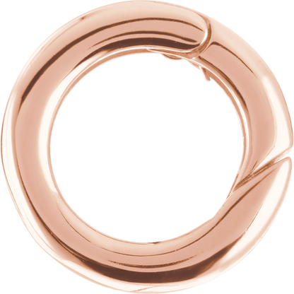 rose gold push in hinged circular bail for charms